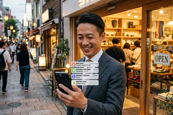 笑顔の店舗オーナー